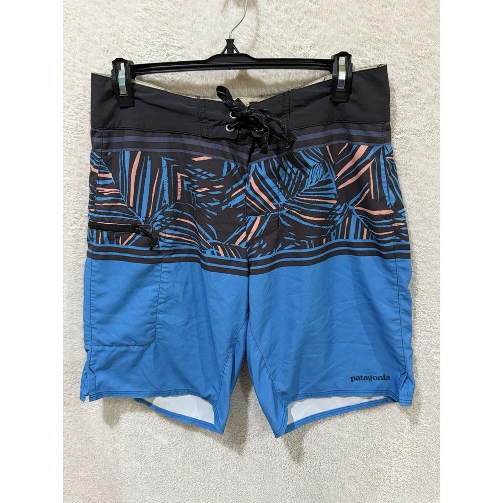 Patagonia Stretch Planing Boardshorts Mens 29 Blue Swim Trunks Beach Pool Surf
